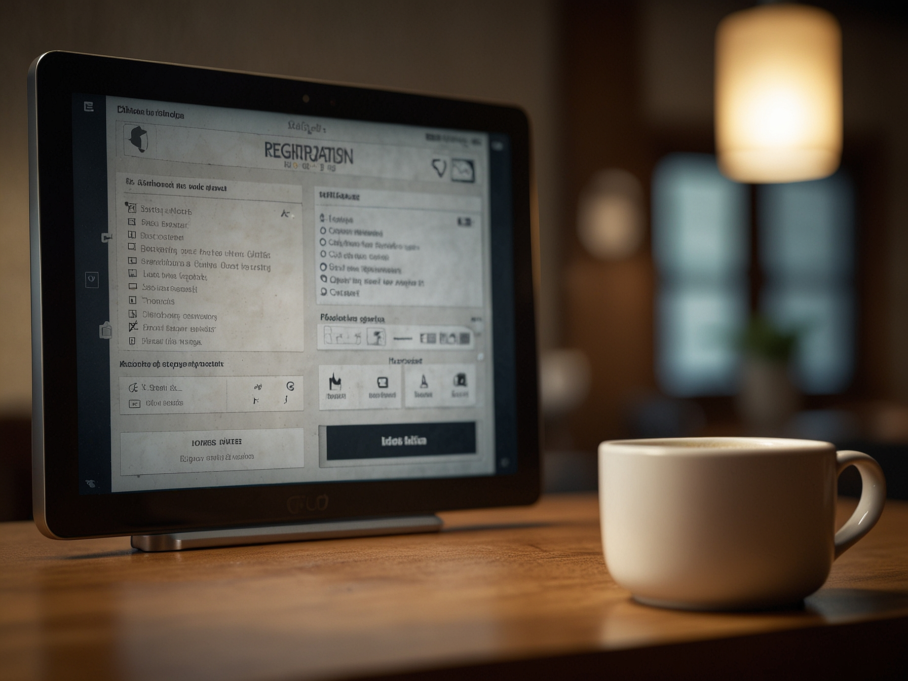 Registration information visual