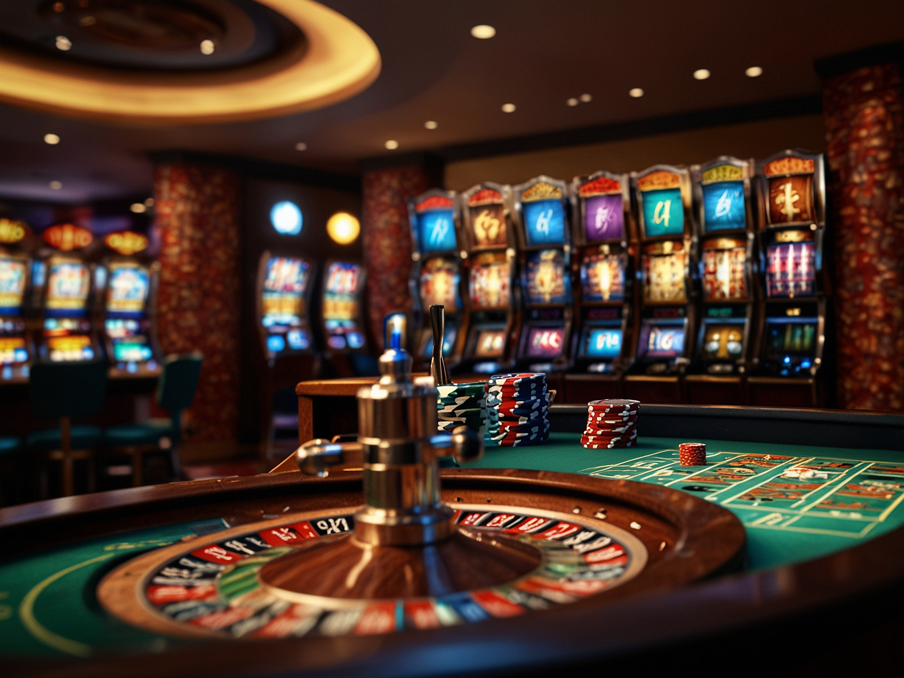 Games hero with slot and live dealer visuals